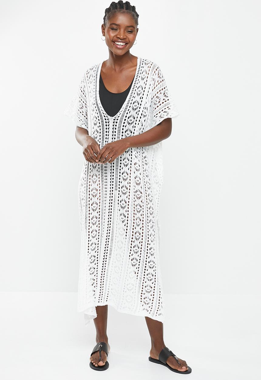 dailyfriday - Side slit midi kaftan - white