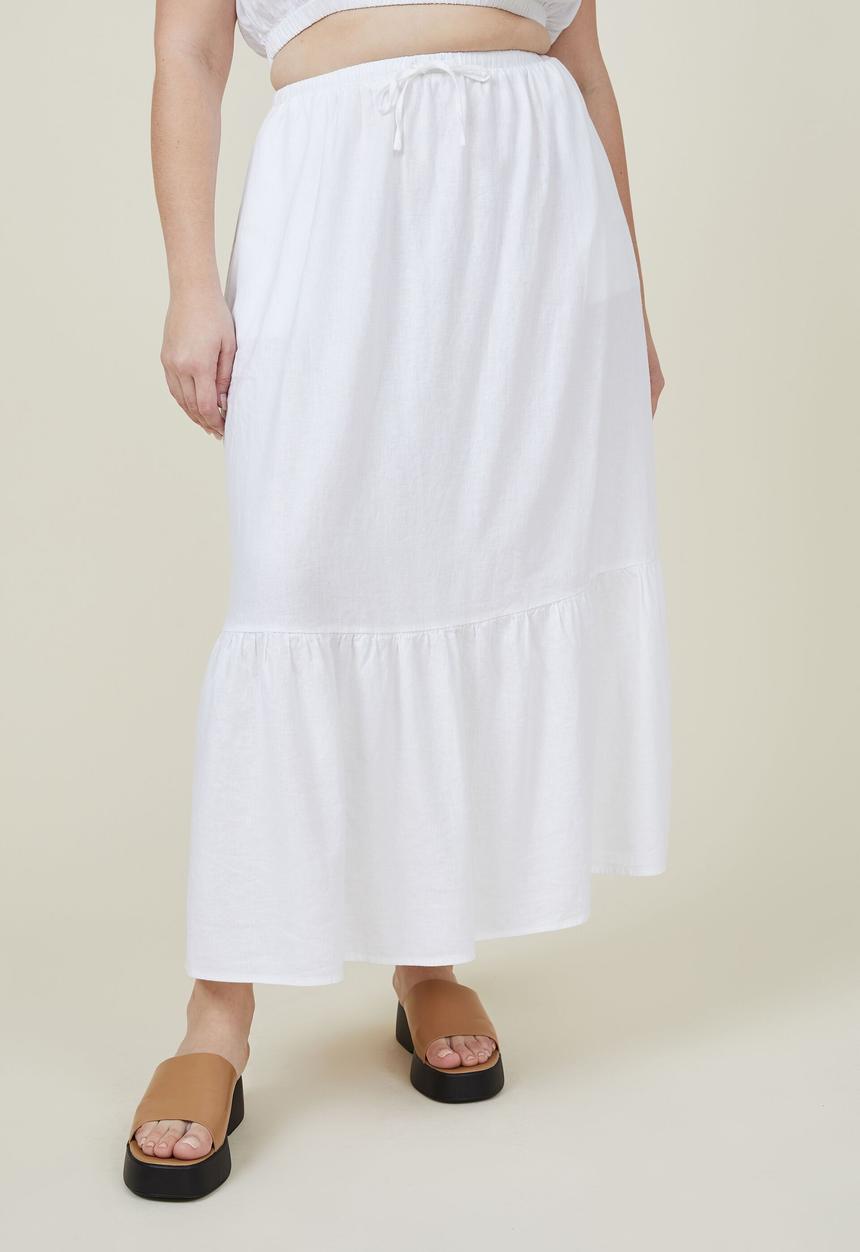 Cotton On - Curve haven maxi skirt - white