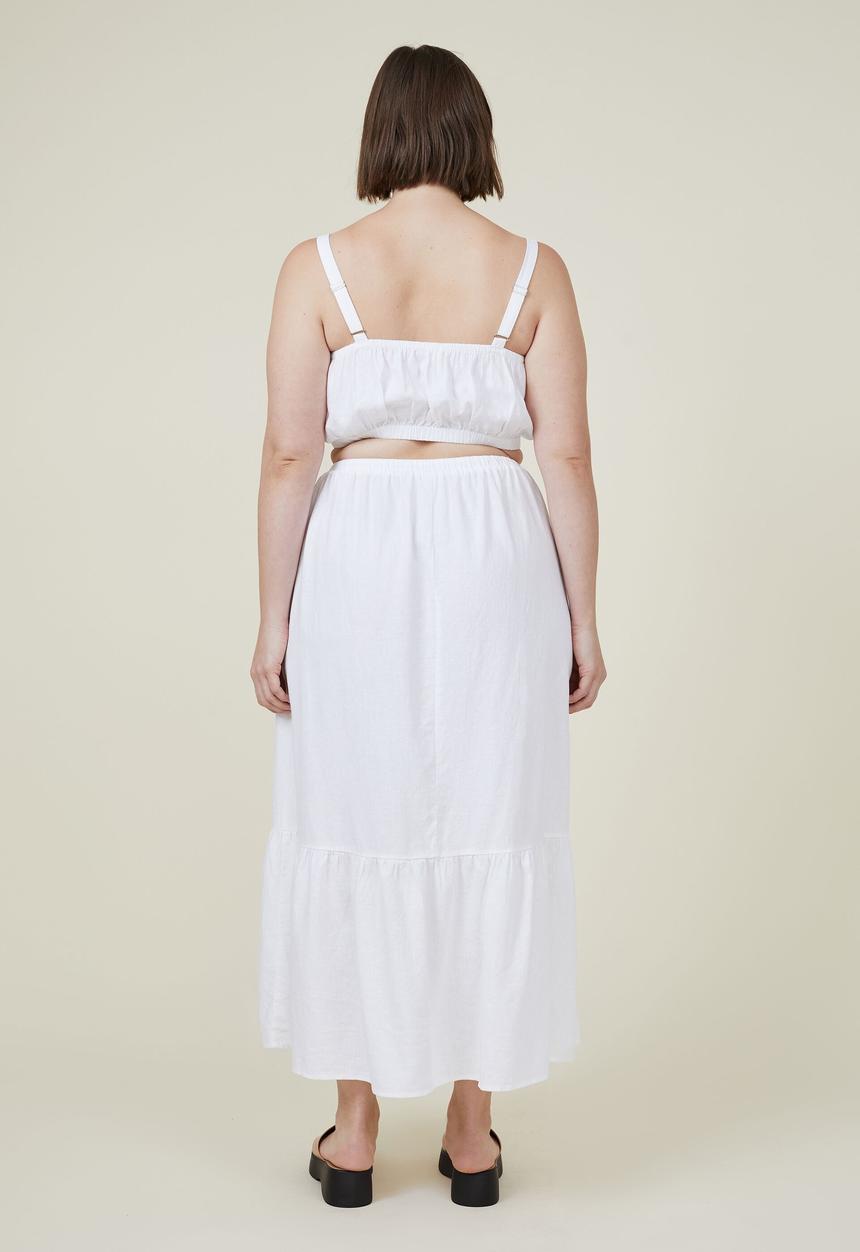 Cotton On - Curve haven maxi skirt - white