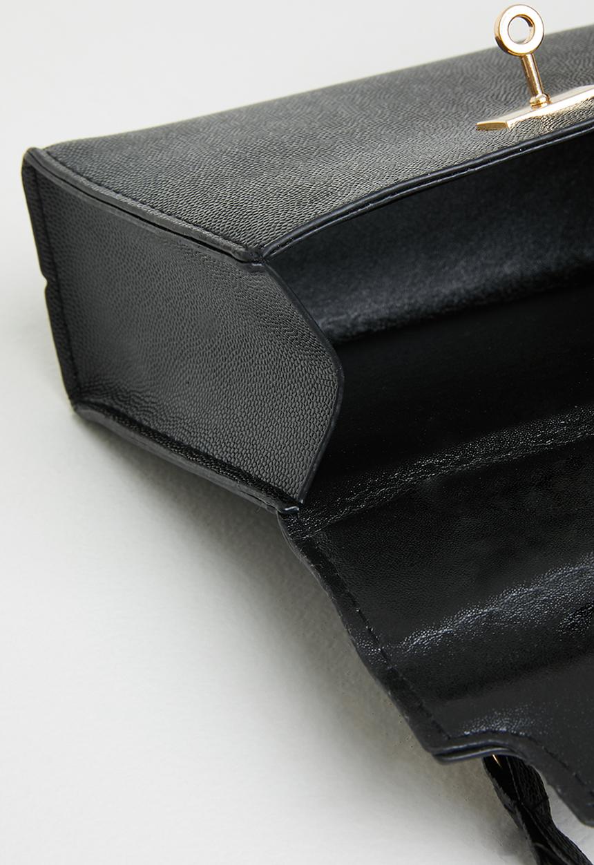 edit - Cassie top handle bag - black