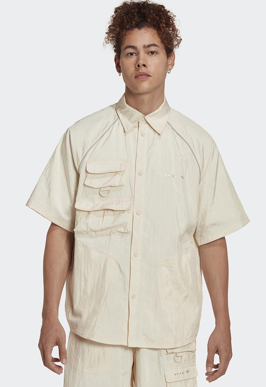 adidas Originals - Reveal short sleeve over shirt - wonder white