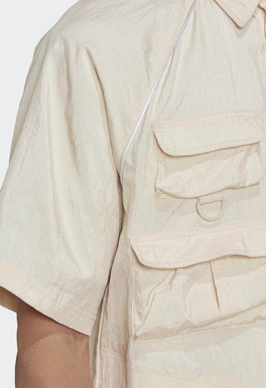 adidas Originals - Reveal short sleeve over shirt - wonder white