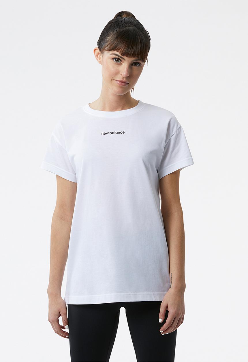 New Balance  - Relentless heather tech short sleeve - white