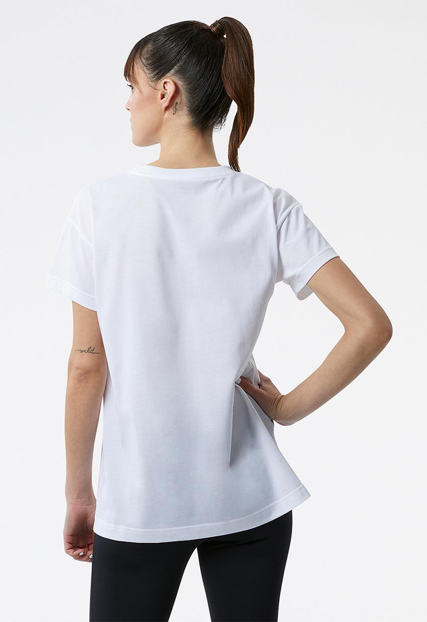 New Balance  - Relentless heather tech short sleeve - white