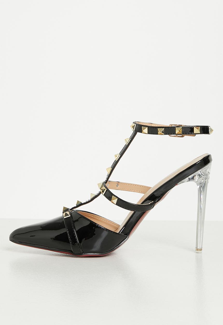 Miss Black - Lindt1 barely there stiletto heel - black