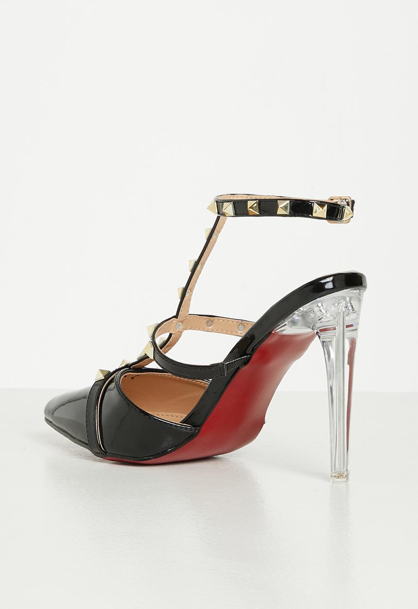 Miss Black - Lindt1 barely there stiletto heel - black