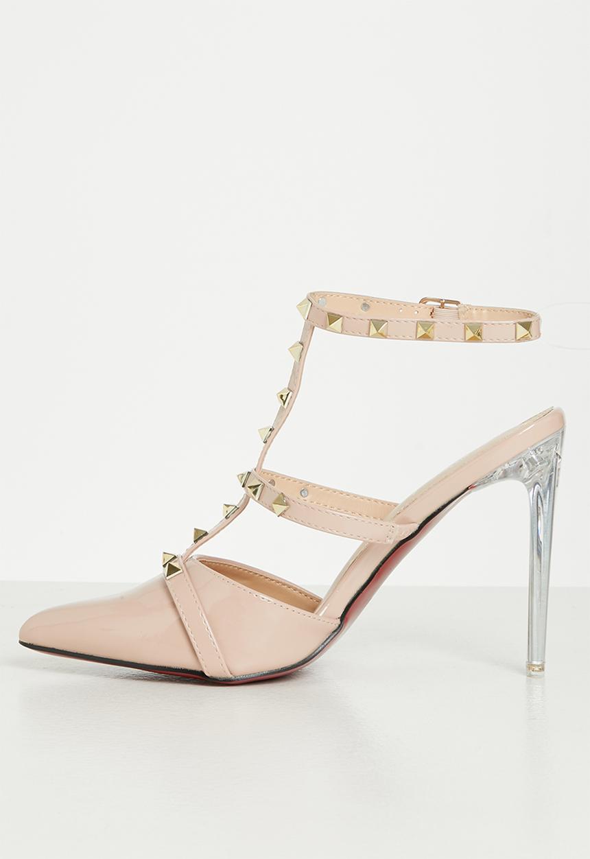 Miss Black - Lindt1 barely there stiletto heel - beige 