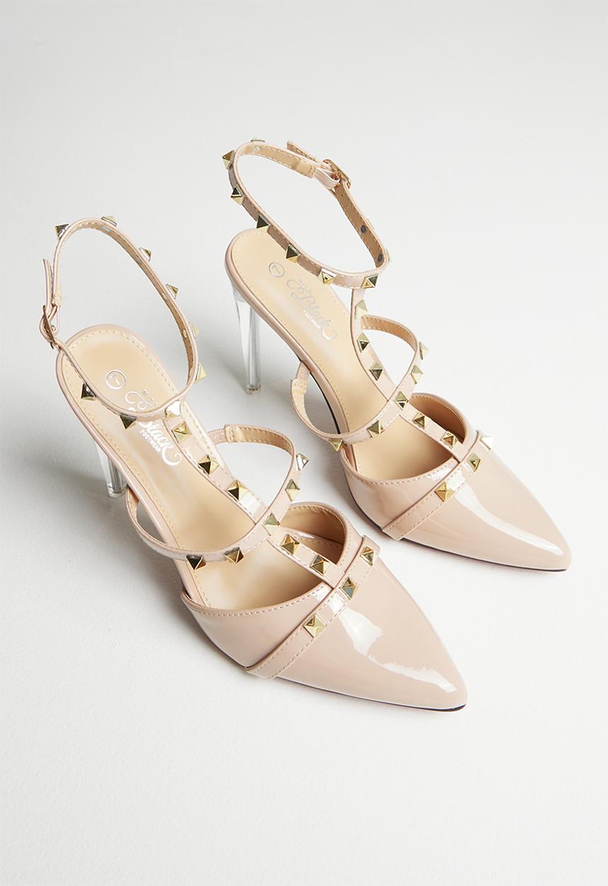 Miss Black - Lindt1 barely there stiletto heel - beige 