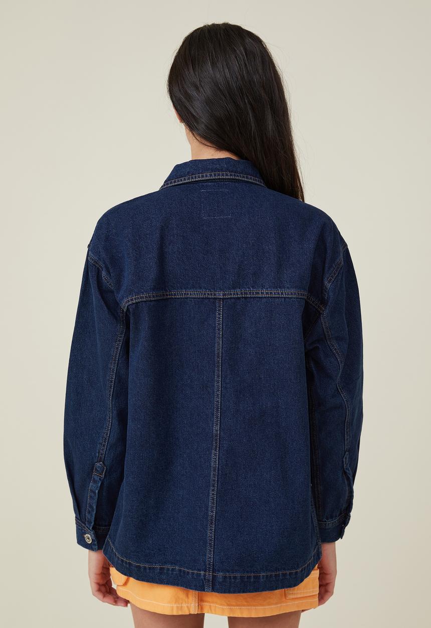 Cotton On - Utility jacket - rinse blue