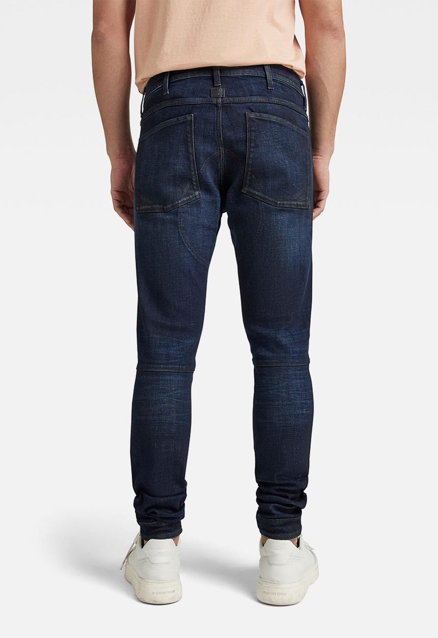 G-STAR - 5620 3d zip knee skinny - worn in dark sapphire