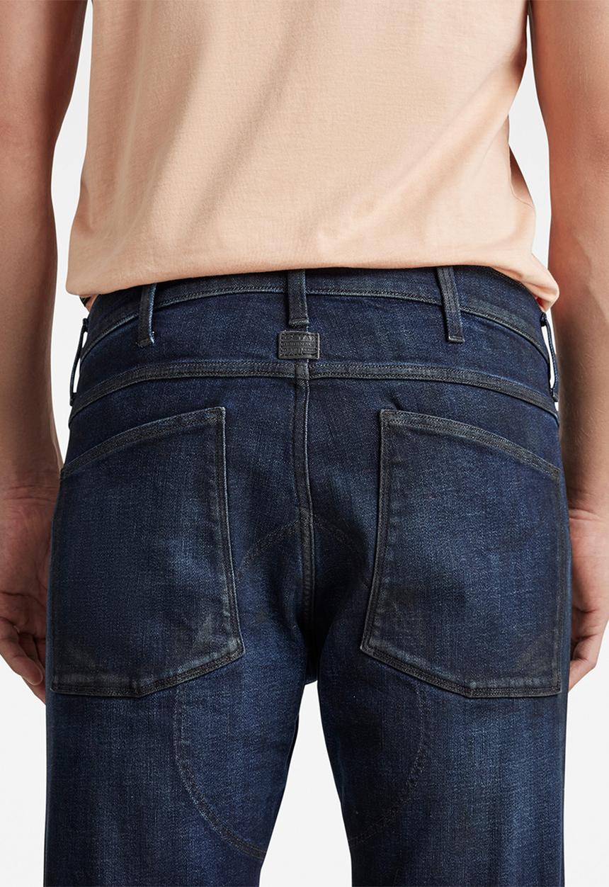 G-STAR - 5620 3d zip knee skinny - worn in dark sapphire