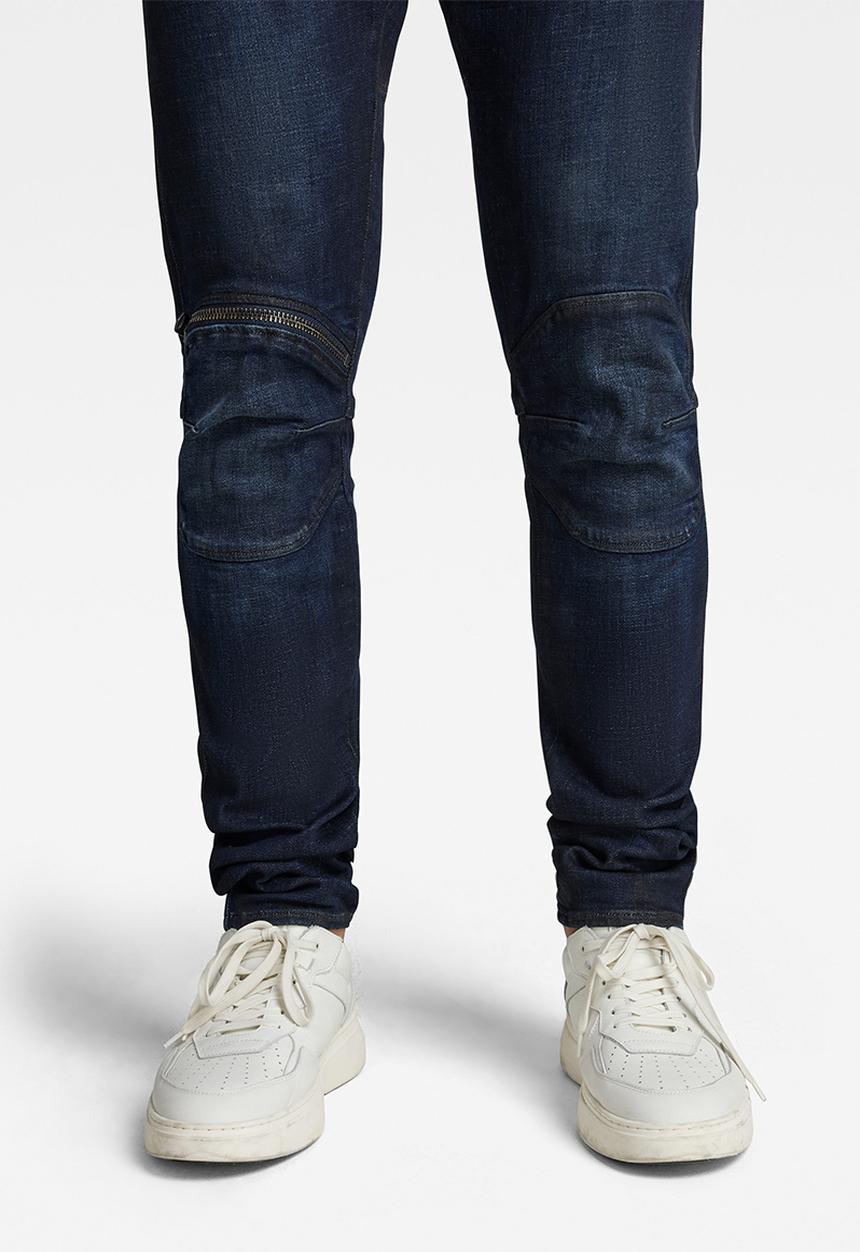 G-STAR - 5620 3d zip knee skinny - worn in dark sapphire