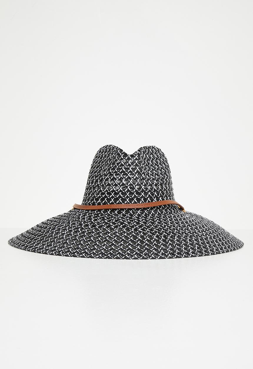 Superbalist - Laurel wide brim - black & white