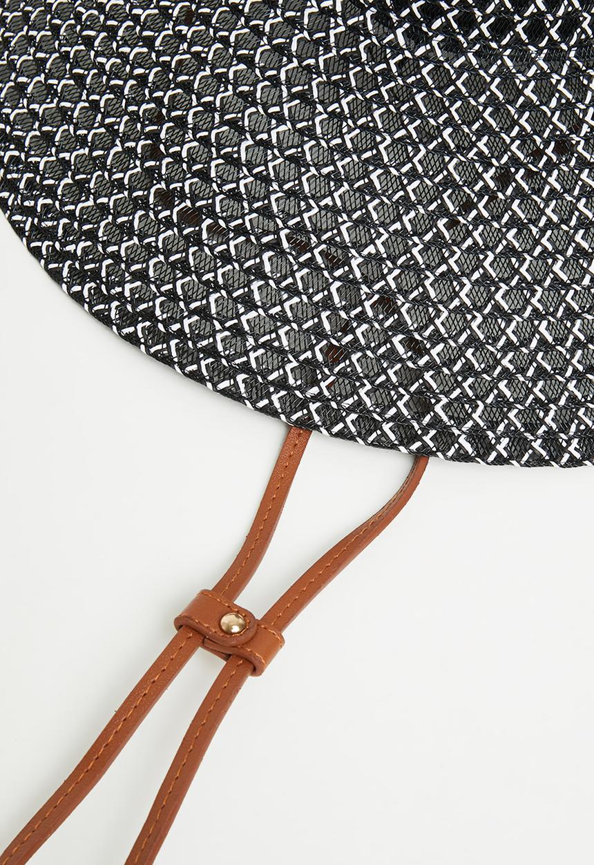 Superbalist - Laurel wide brim - black & white