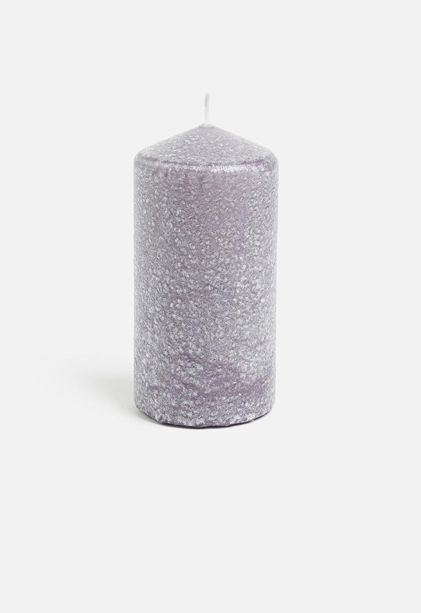 H&S - Frosted pillar candle - lilac
