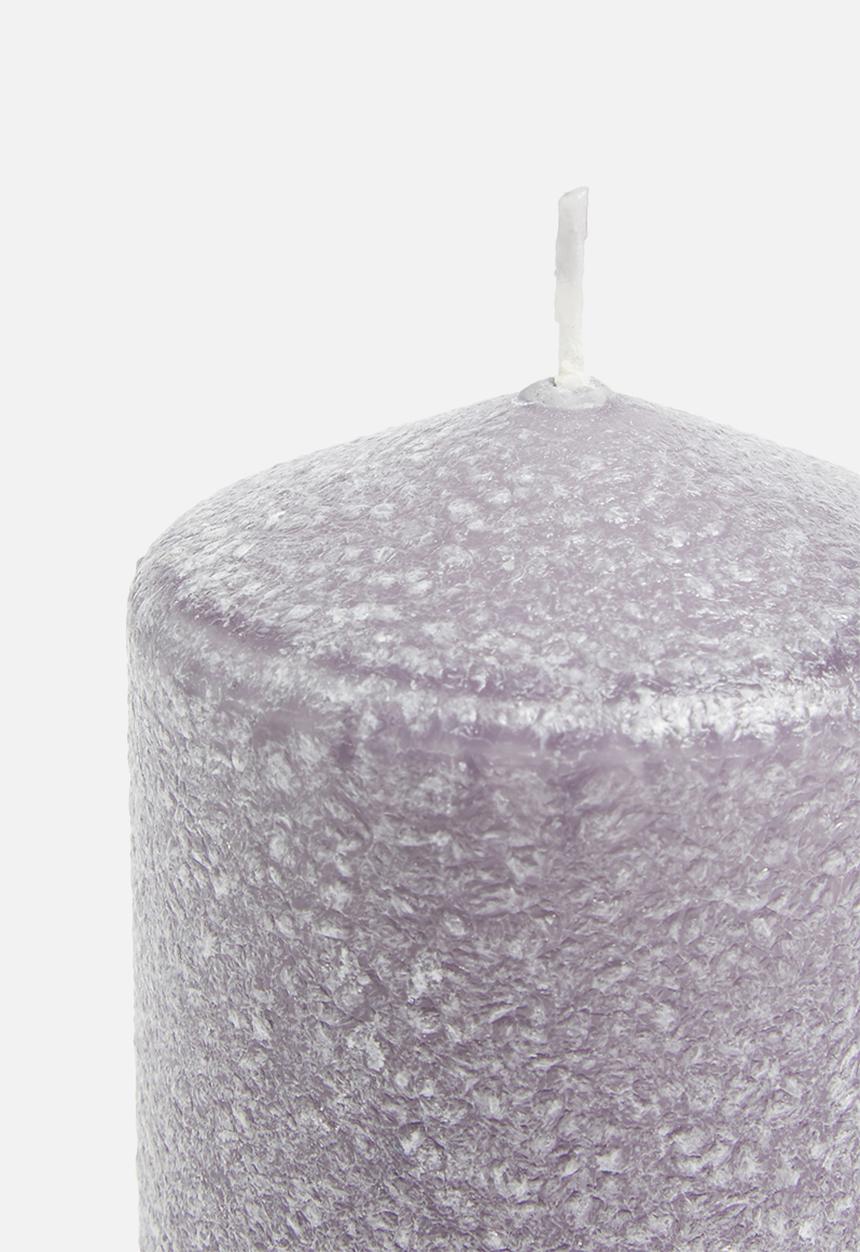 H&S - Frosted pillar candle - lilac