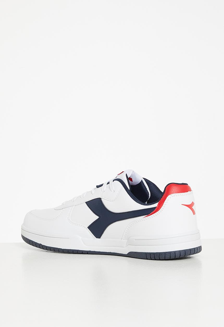 Diadora - Raptor low -  white, black iris & tomato red