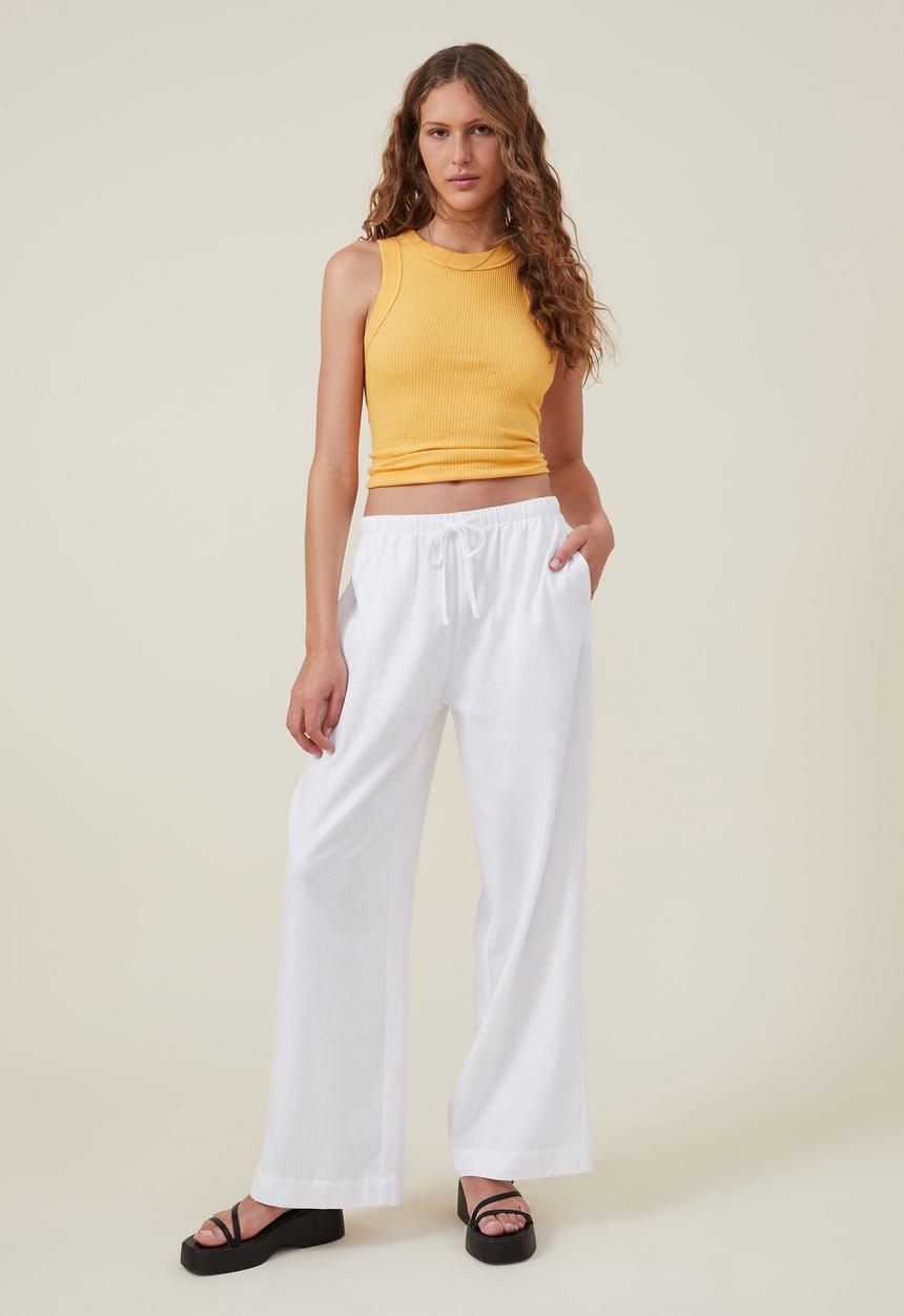 Cotton On - Haven wide leg pant - white