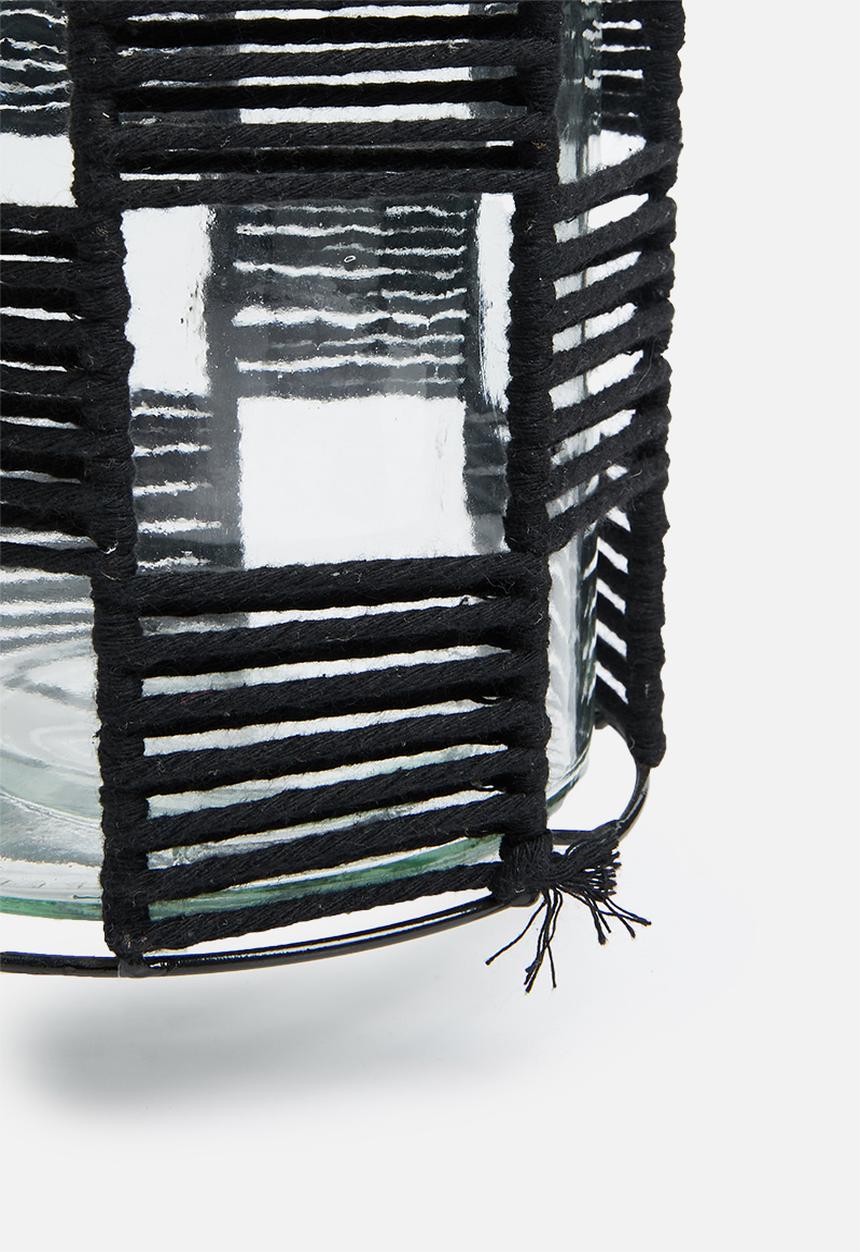 H&S - Weave tealight holder - black