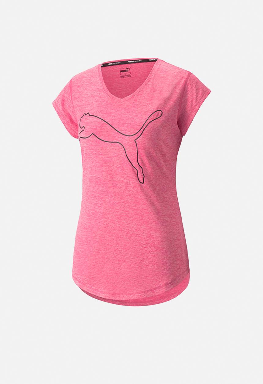 PUMA - Train favorite heather cat tee - sunset pink heather