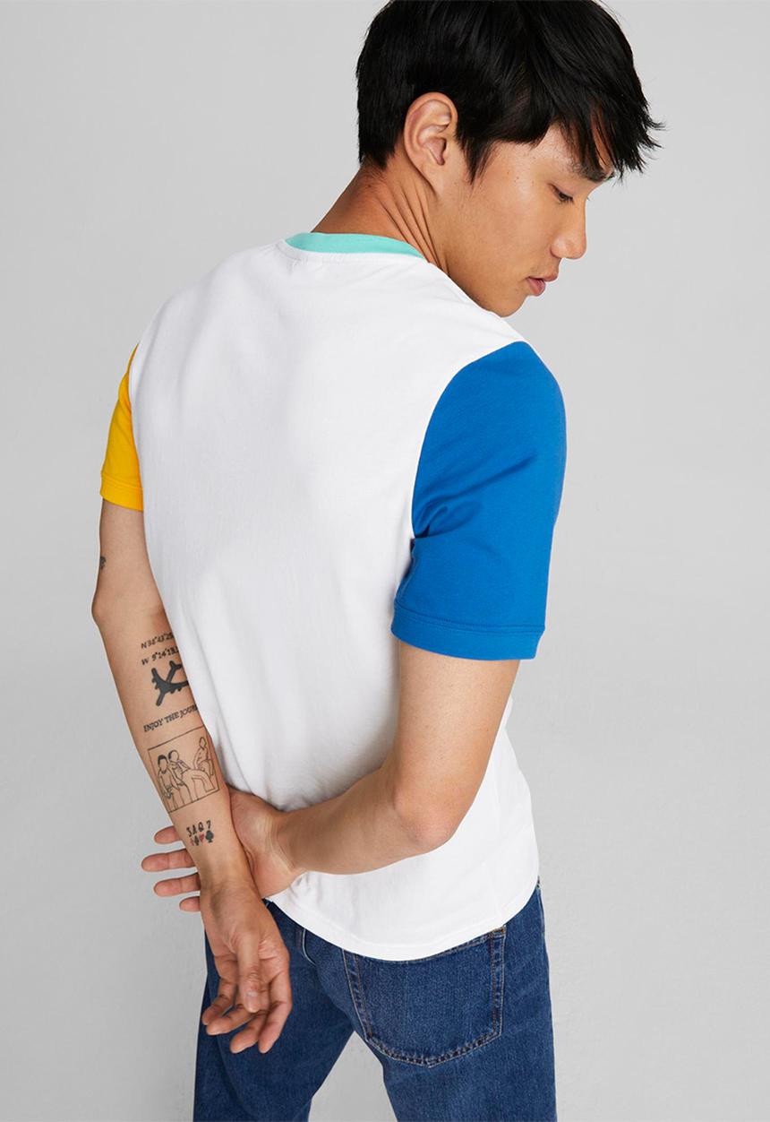 PUMA - Classics block tee - puma white & puma royal