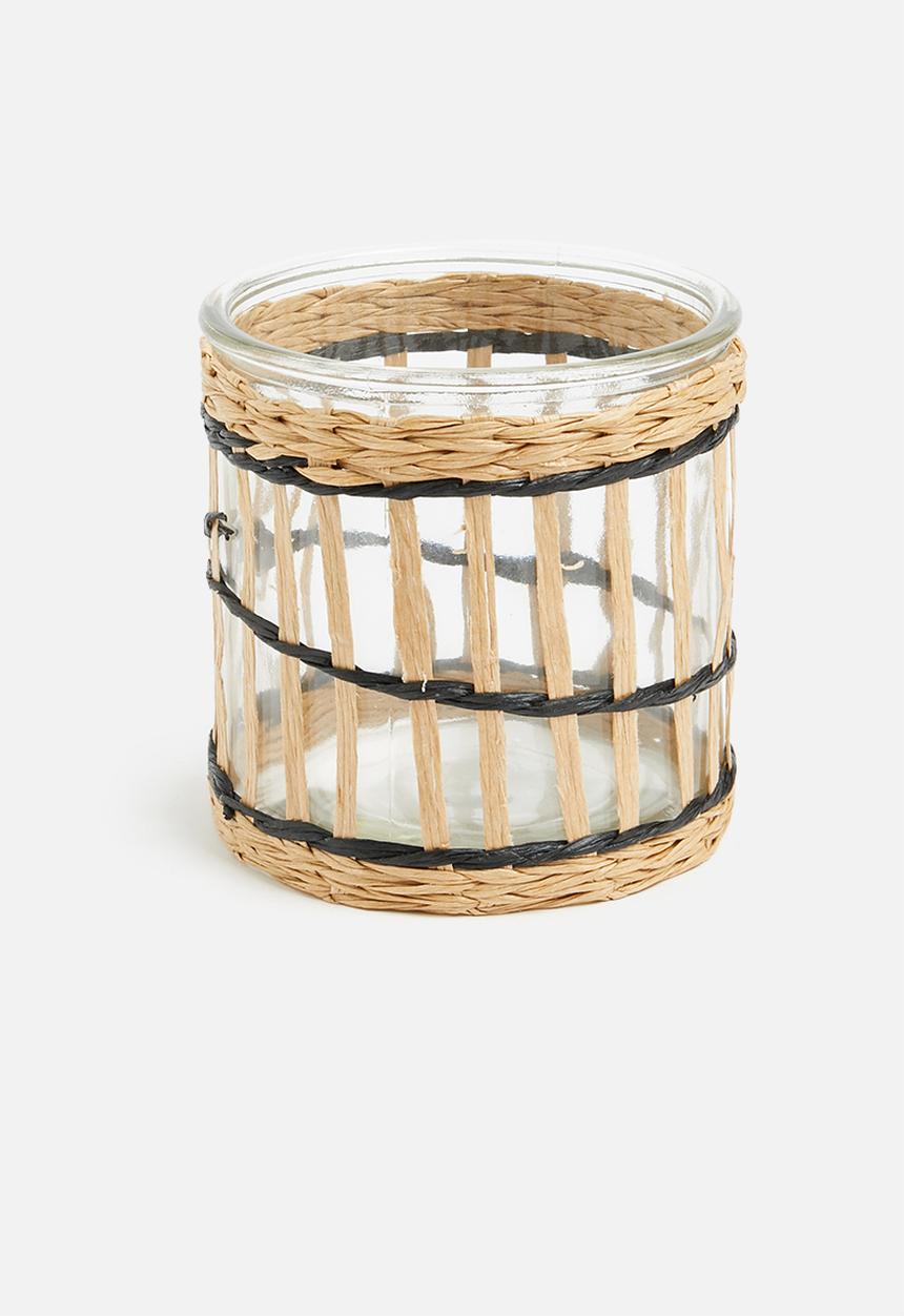 H&S - Luca candle holder - rattan