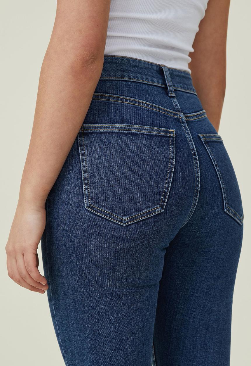 Cotton On - High rise cropped skinny jean - nordic blue