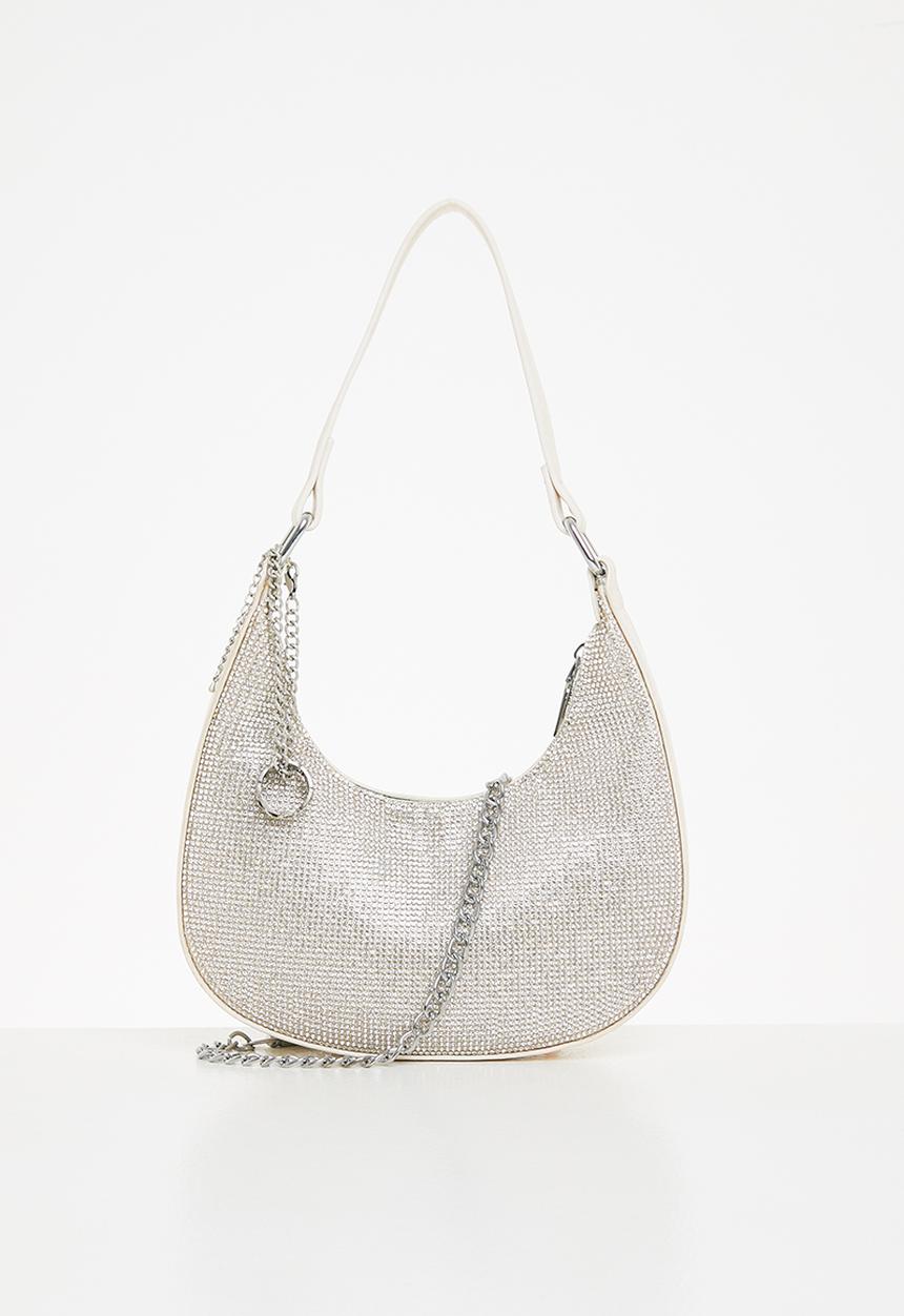 SISSY BOY - Glitter mini saddle bag - cream