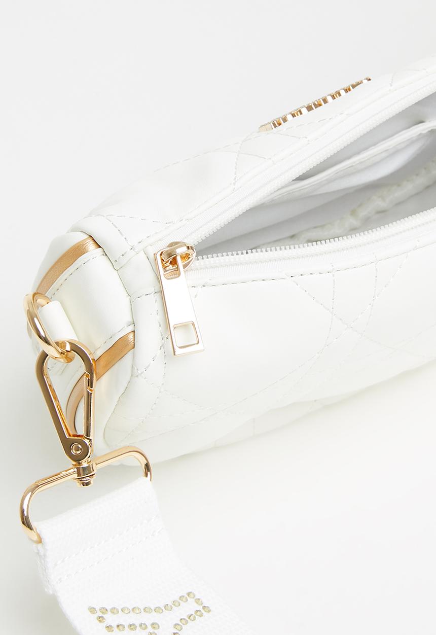 SISSY BOY - Quilted half moon bag - white