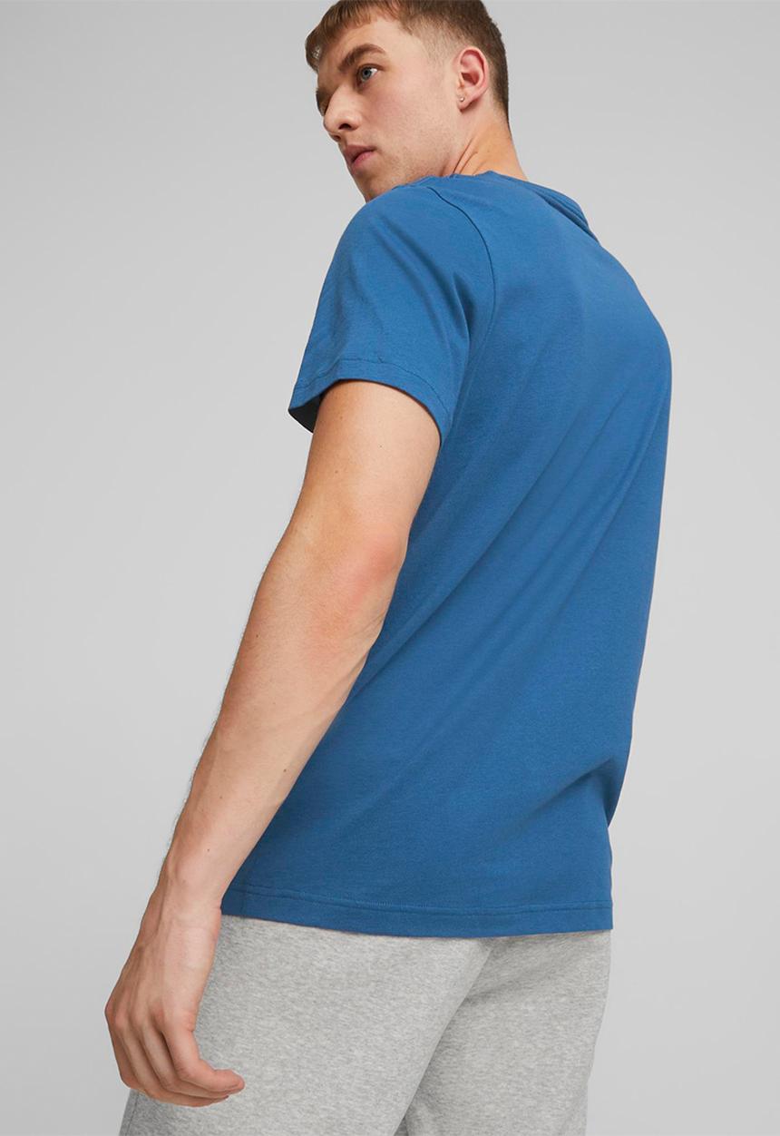 PUMA - Ess+ 2 col logo tee - lake blue