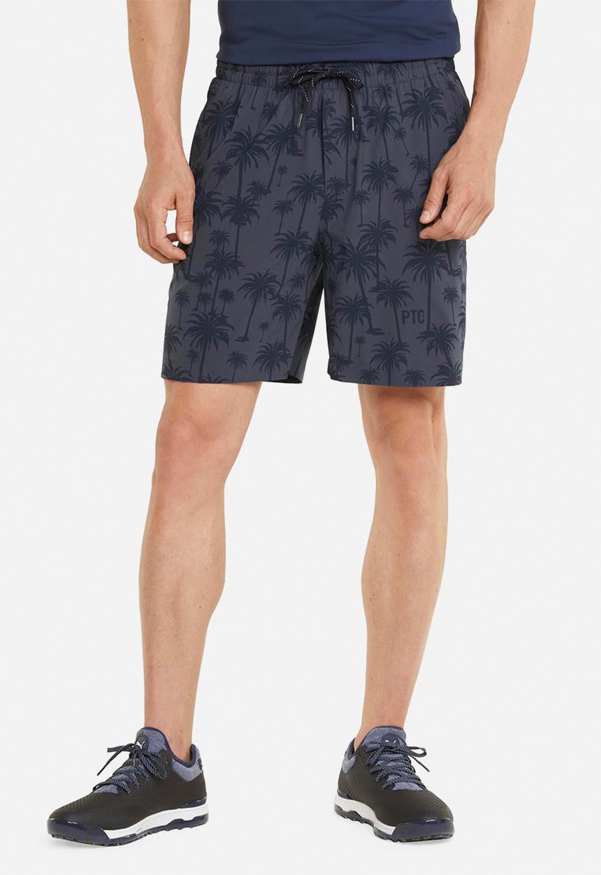 PUMA - PUMA x Palm Tree Crew Palm Golf Shorts - navy blazer