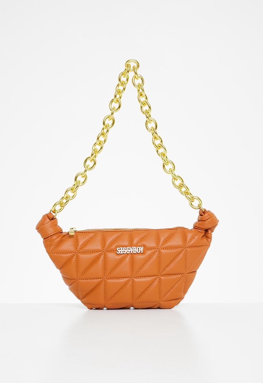 SISSY BOY - Half moon quilted bag - orange