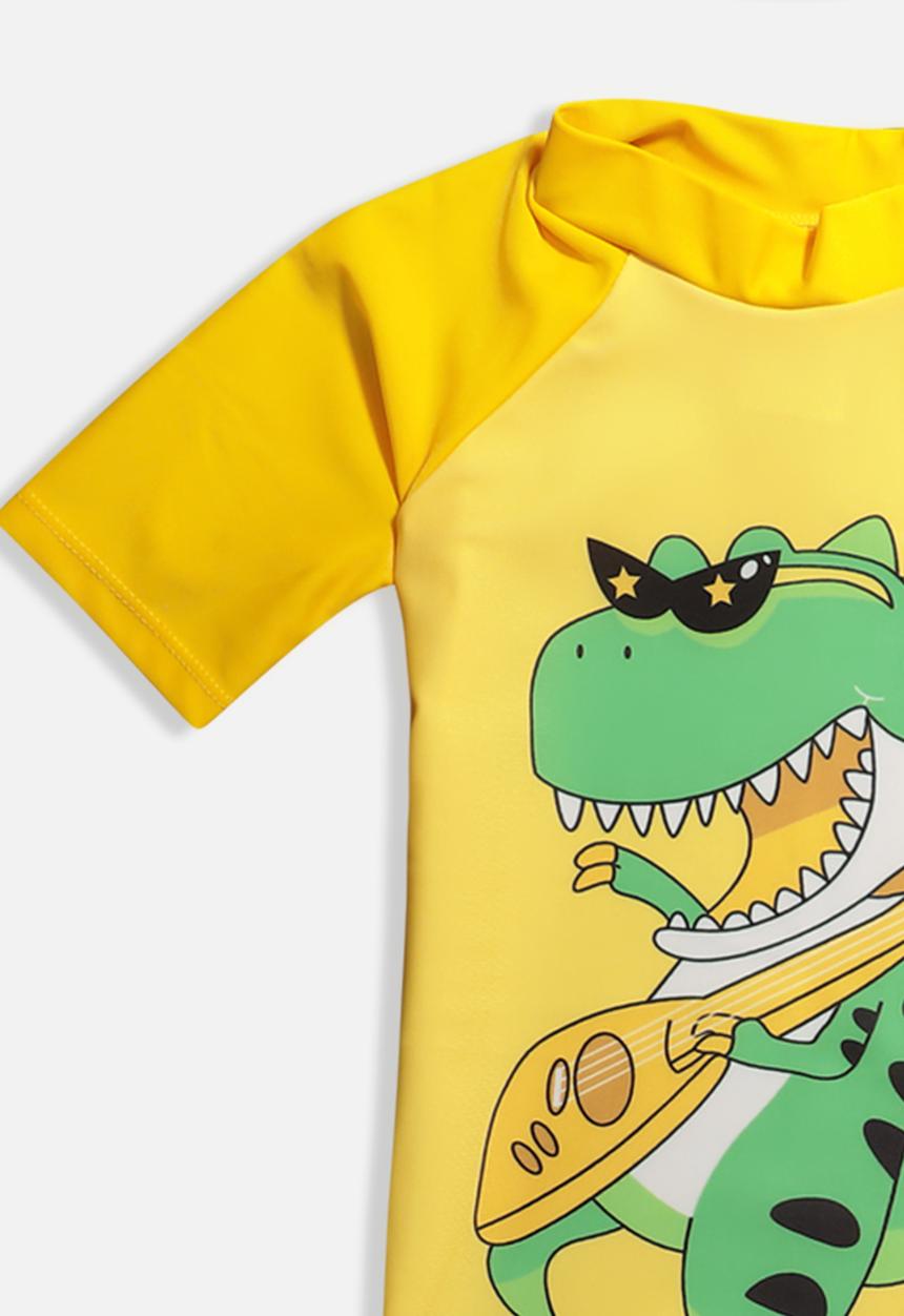Rebel Republic - Boys dino swim set - yellow & navy