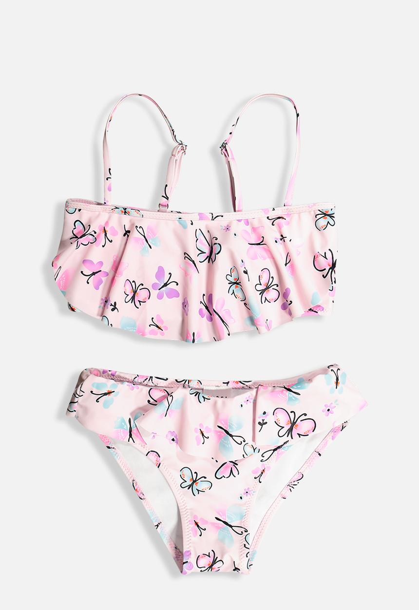 Rebel Republic - Girls butterfly bikini set - pink
