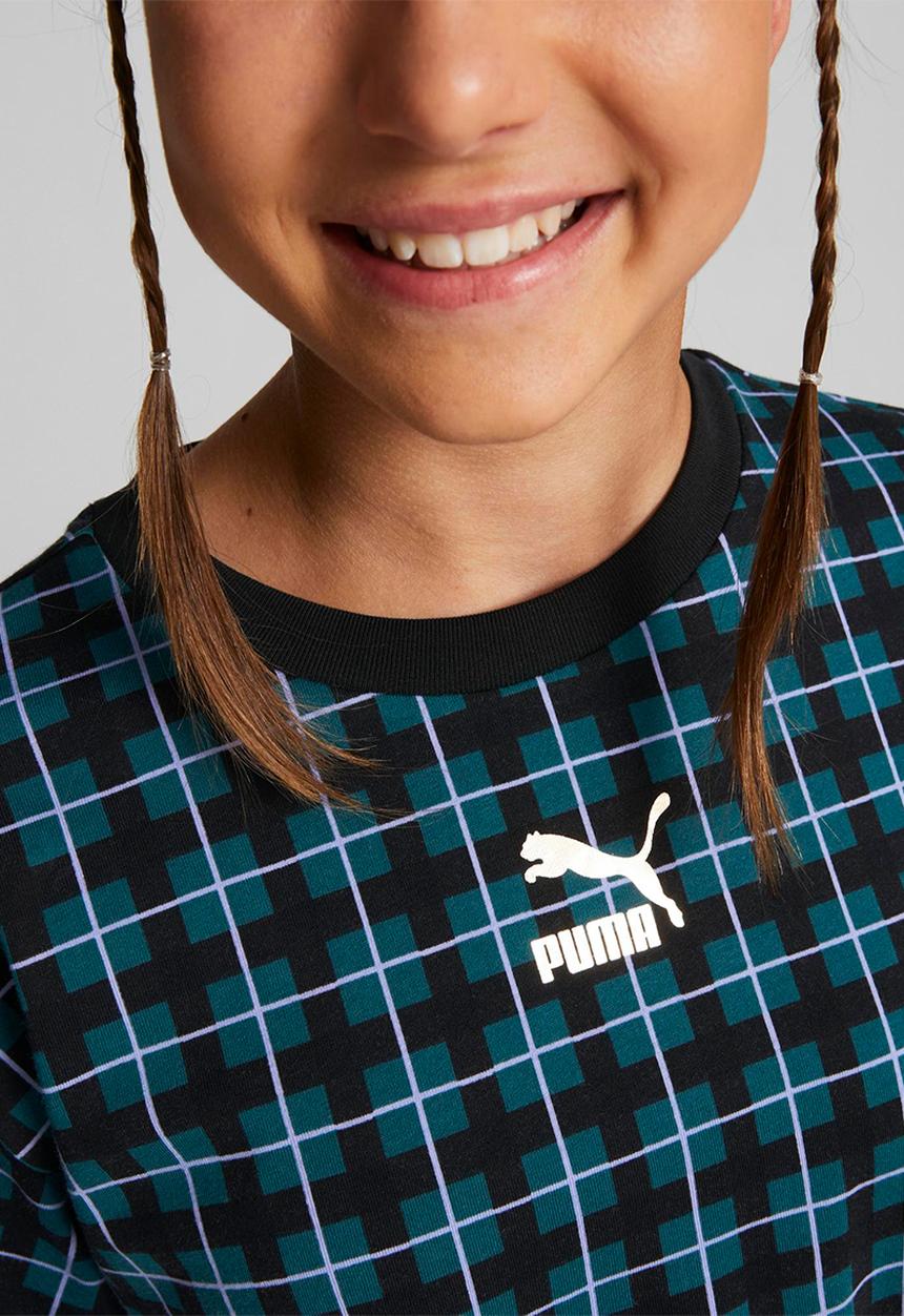 PUMA - Classics 90's prep aop tee g - puma black-aop