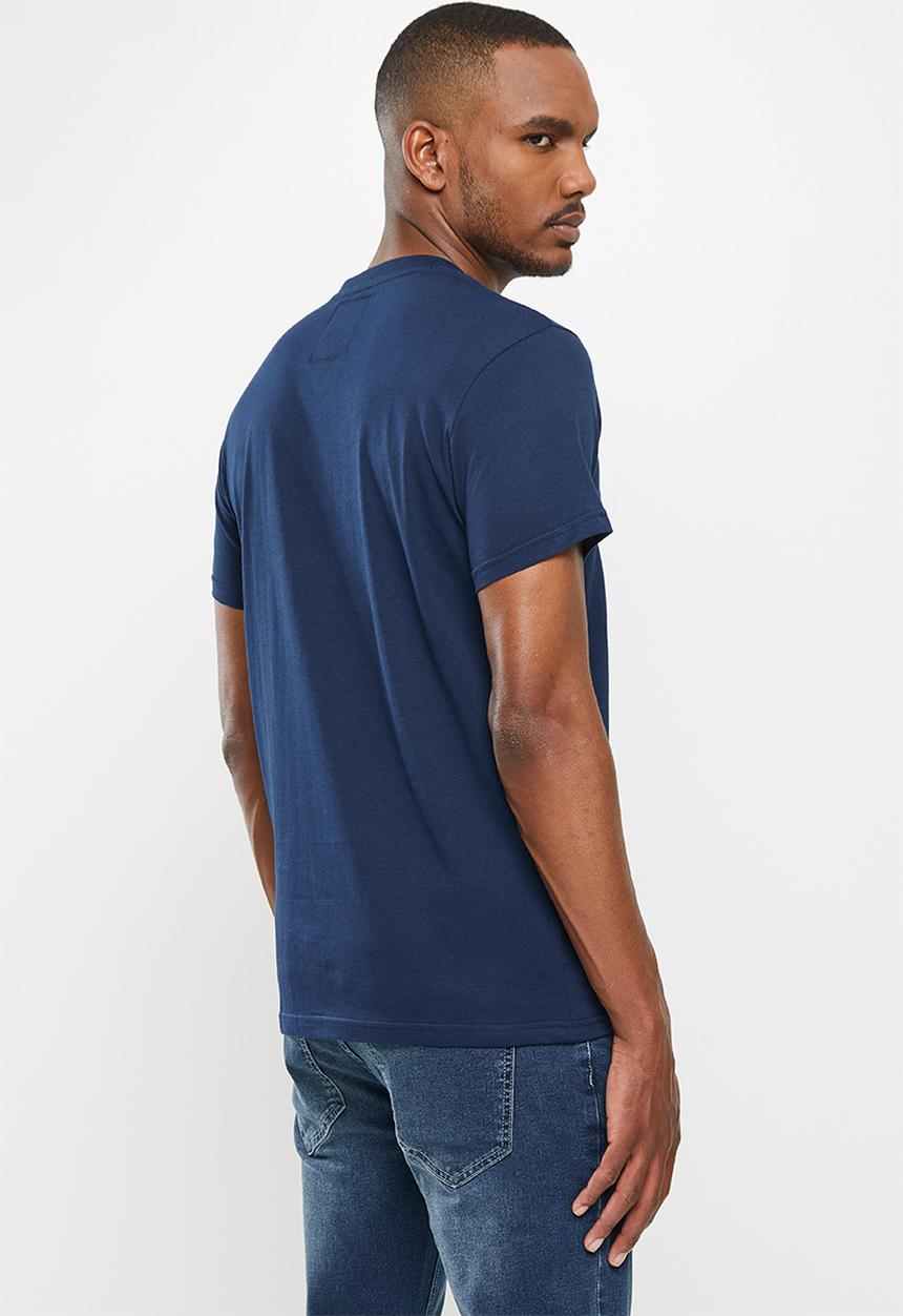Aca Joe - Aca joe hq square cracked print tee short sleeve - blue