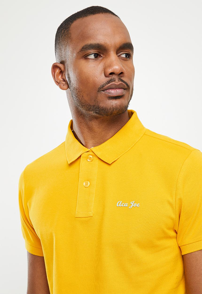Aca Joe - Aca joe small logo embroidery golfer - gold