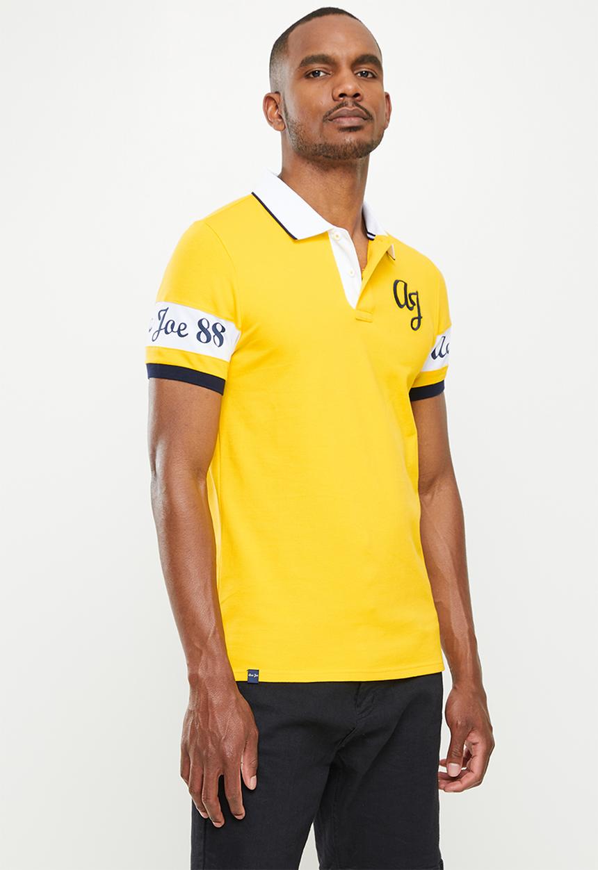Aca Joe - Aca joe colourblock sleeve golfer - yellow