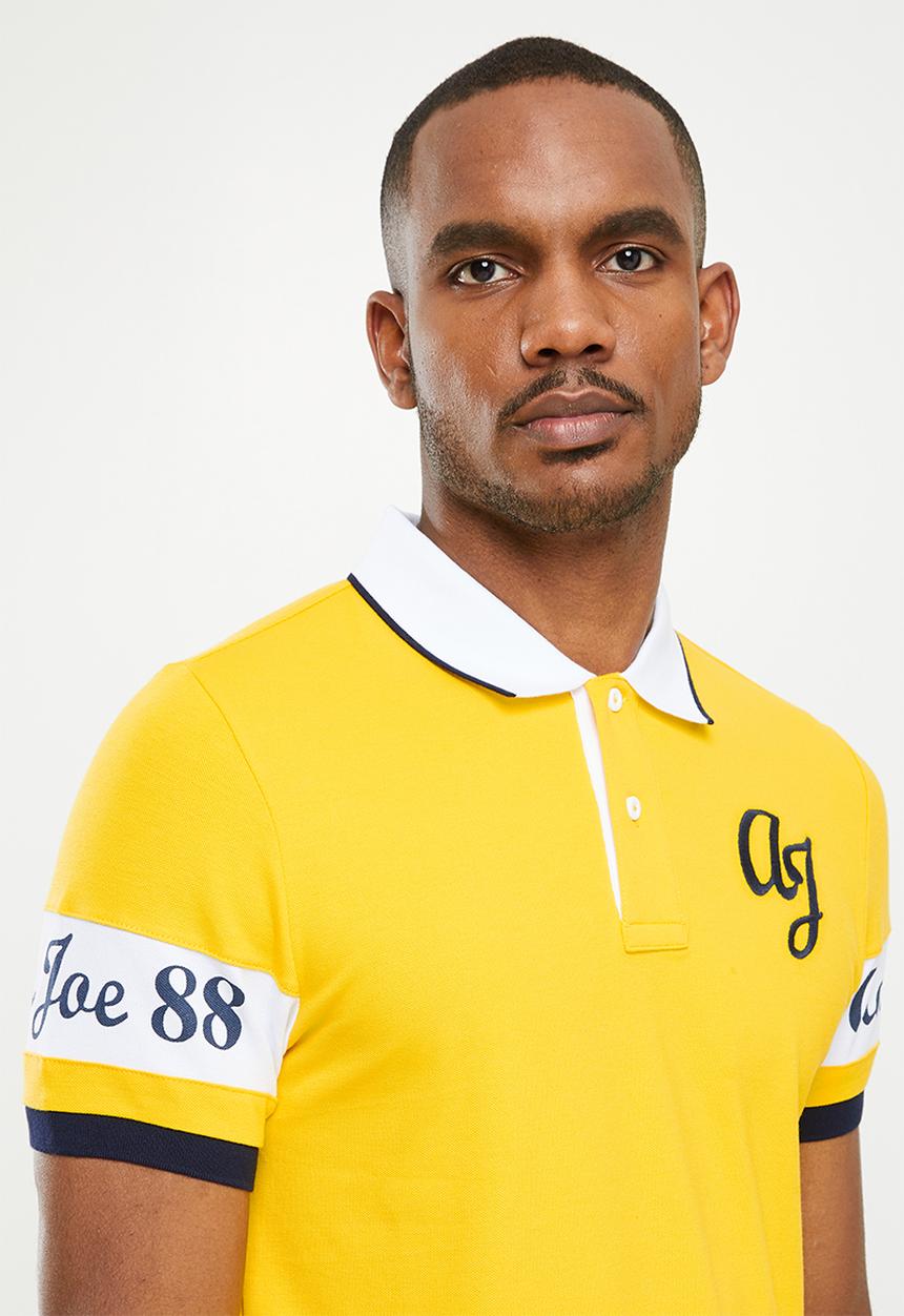 Aca Joe - Aca joe colourblock sleeve golfer - yellow