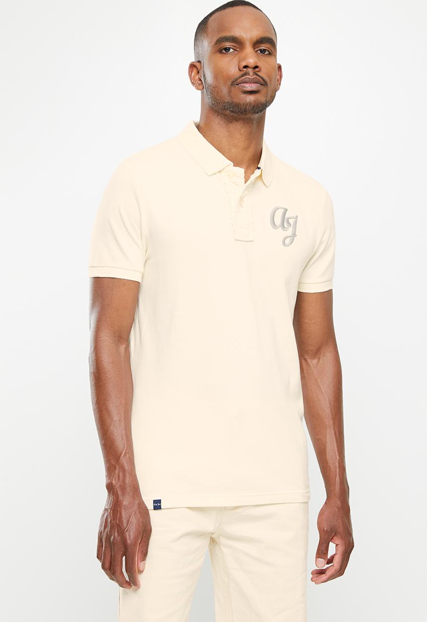 Aca Joe - 3D embroidery short sleeve golfer - snow white