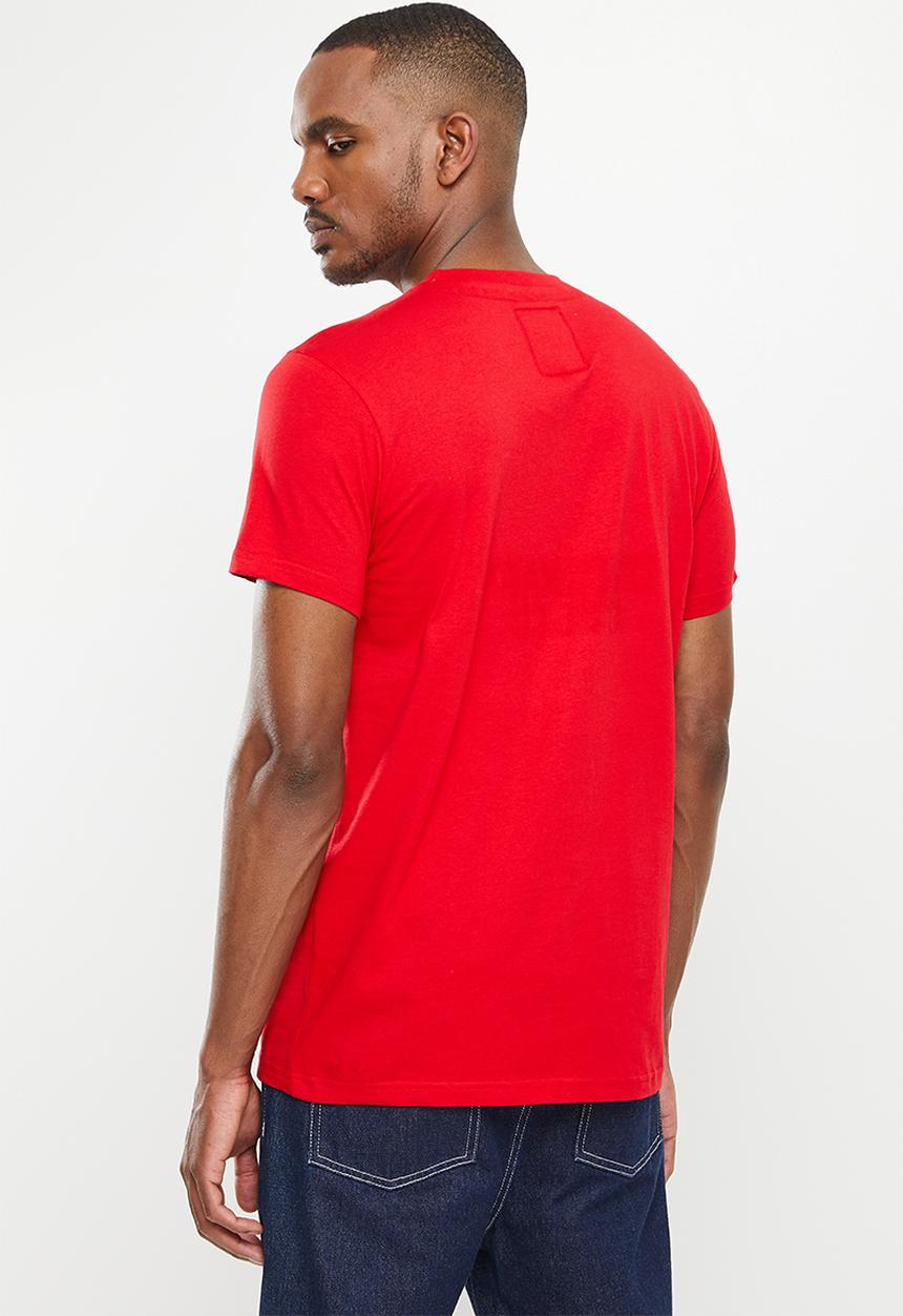 Aca Joe - Aca joe high square crack print crew tee - high risk red