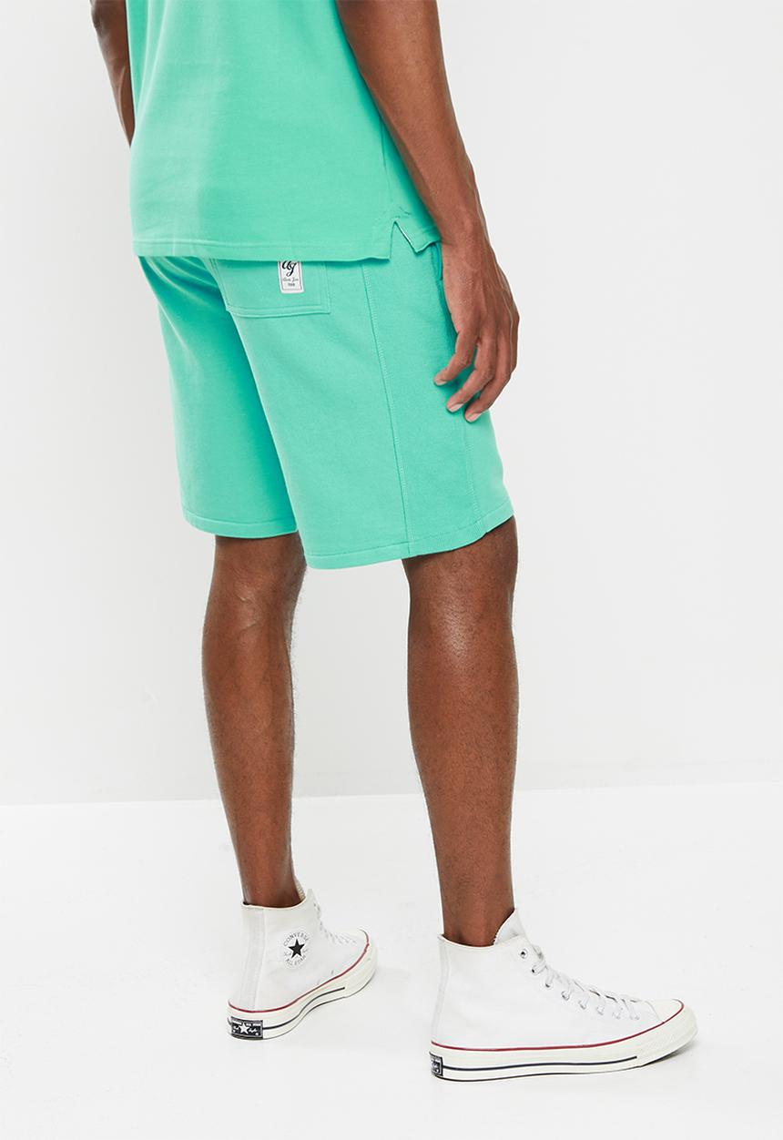 Aca Joe - Aca joe unbrushed fleece elasticated short - mint