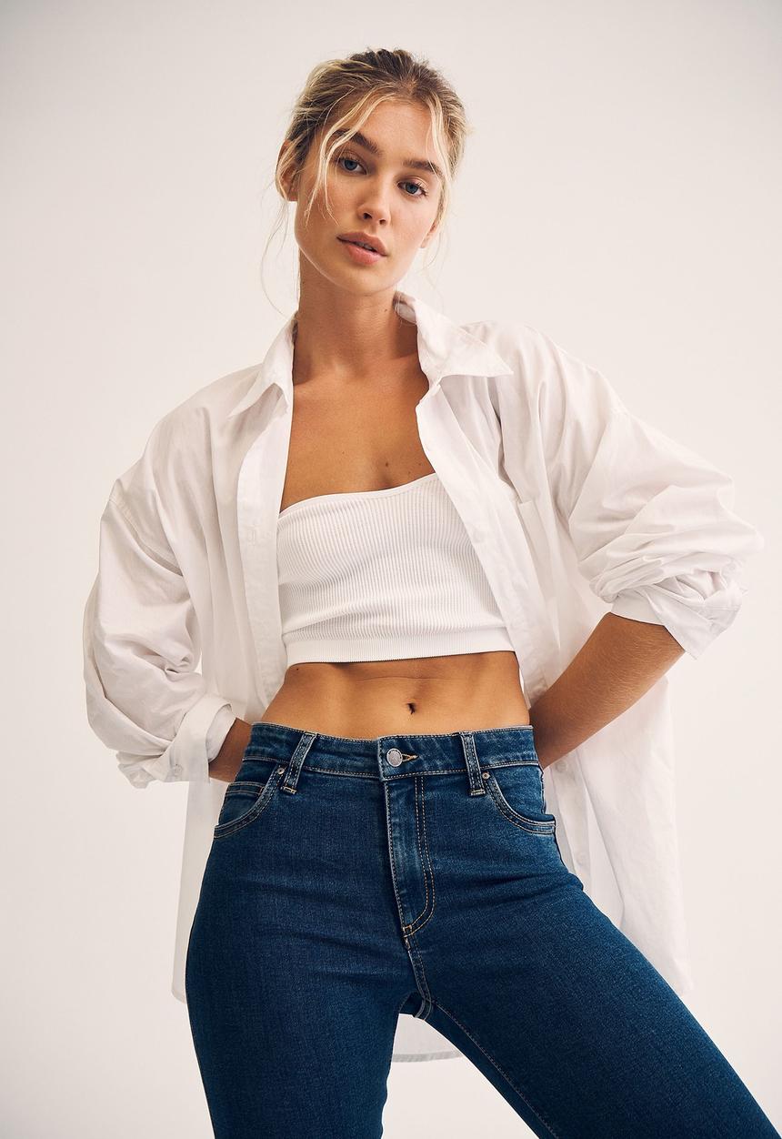 Cotton On - Mid rise cropped skinny jean - cape blue