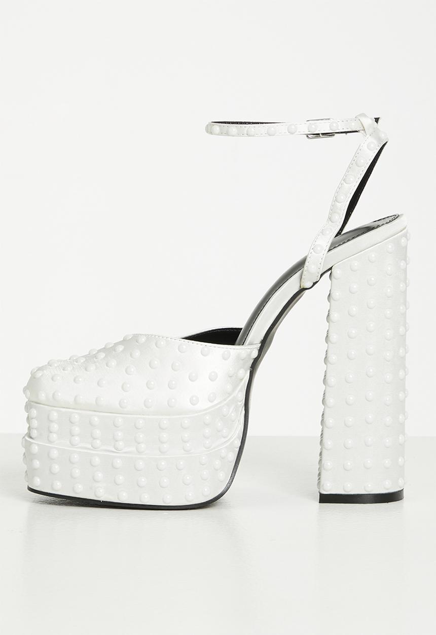 Public Desire - Venus platform high heel - white