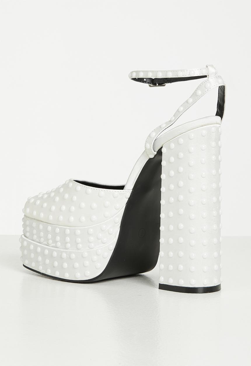Public Desire - Venus platform high heel - white