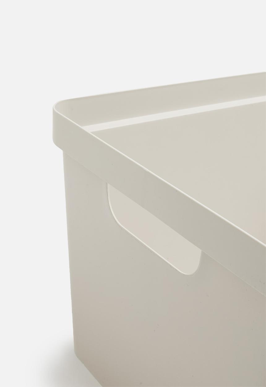 Storage Solutions - Stack storage box with lid - ecru