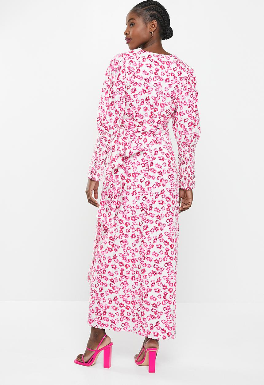 Glamorous - Ladies dress - fuchsia texture ditsy