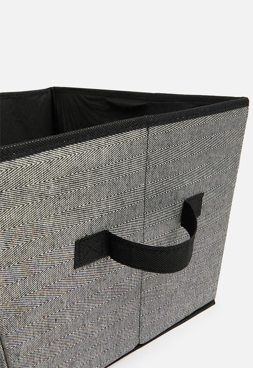 Storage Solutions - Herringbone storage box - black