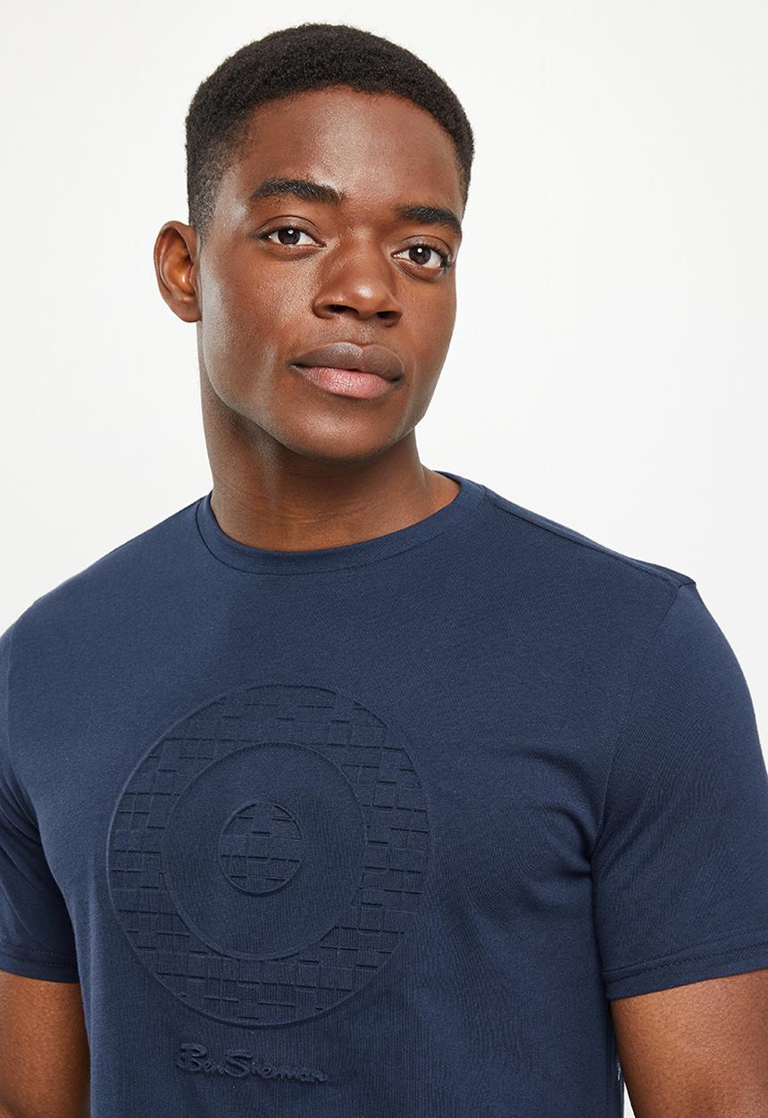 Ben Sherman - Target chq emboss 1 up tee - navy