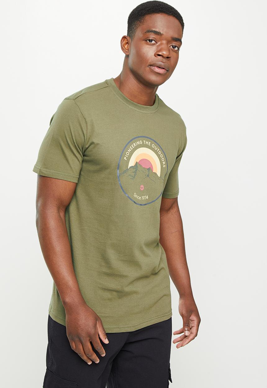 Hi-Tec - Men's pioneer tee - burnt olive